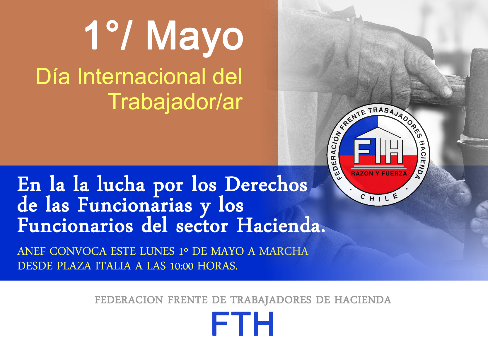 Saludo FTH en el Día Internacional del Trabajador/a