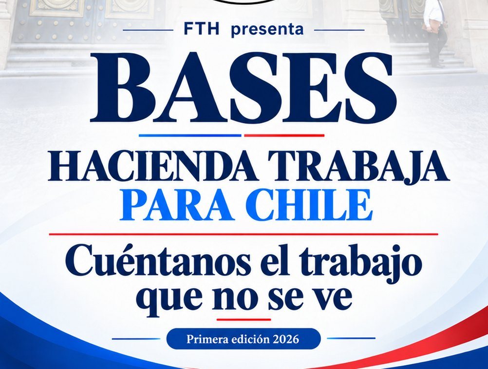 Portada de las bases del concurso Hacienda trabaja para Chile